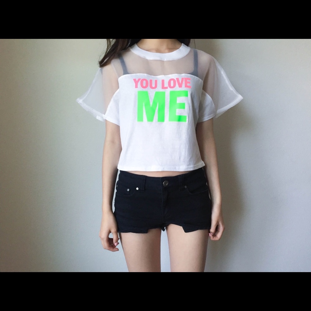 You love me crop top